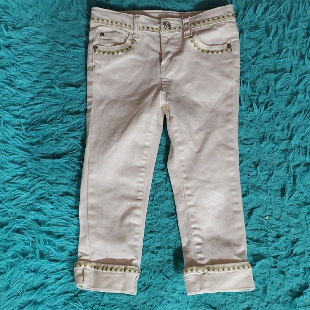 Matilda Jane Enchanted Garden Logan Cropped Straight Leg White Jeans
